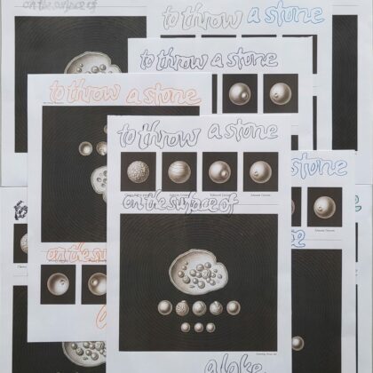 To throw a stone on the surface of a lake