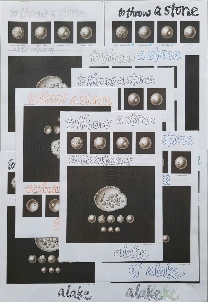 To throw a stone on the surface of a lake